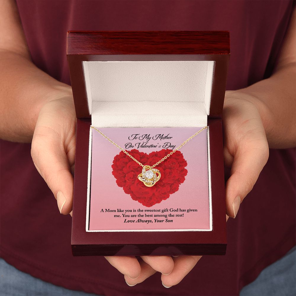 To Mother from Son Valentine's Day Love Knot Necklace - KDadorn