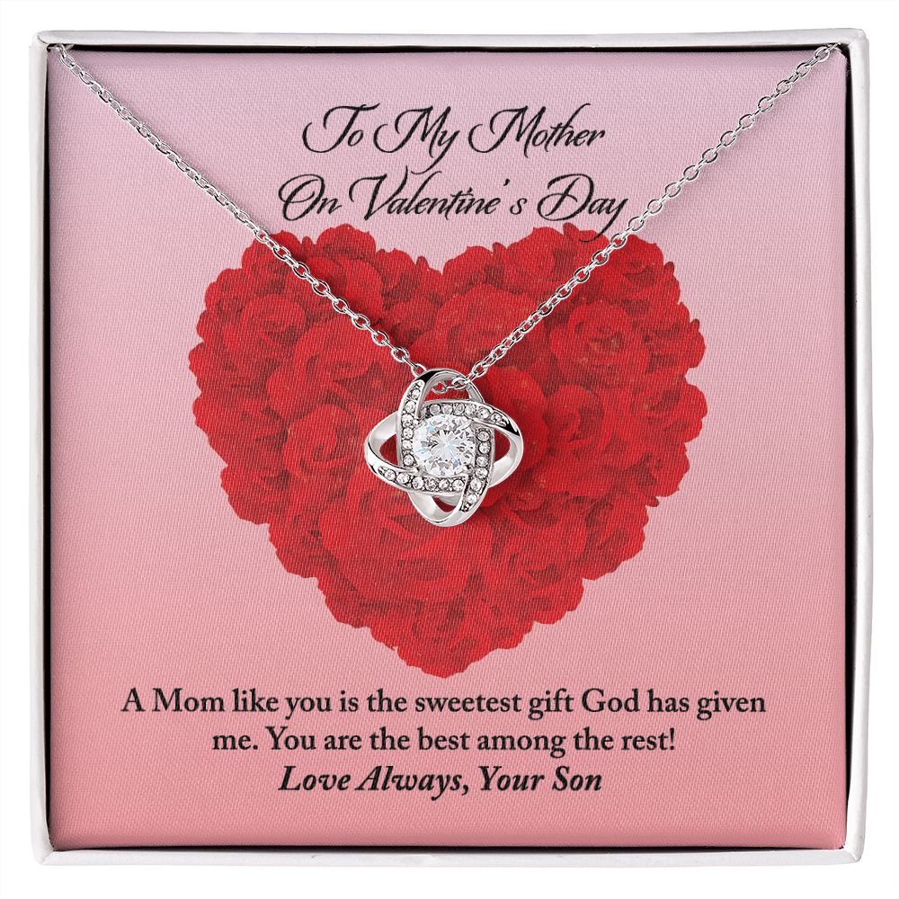 To Mother from Son Valentine's Day Love Knot Necklace - KDadorn