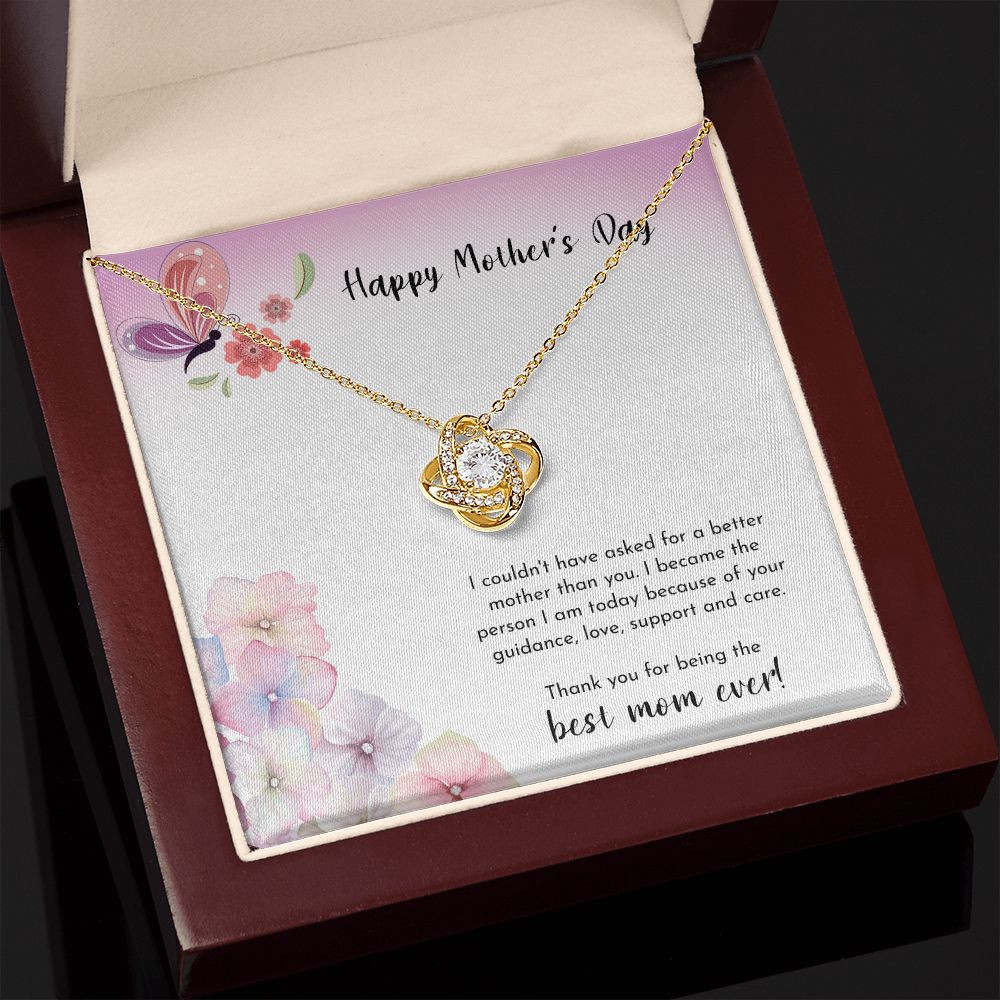 To The Best Mom Ever Love Knot Necklace - KDadorn
