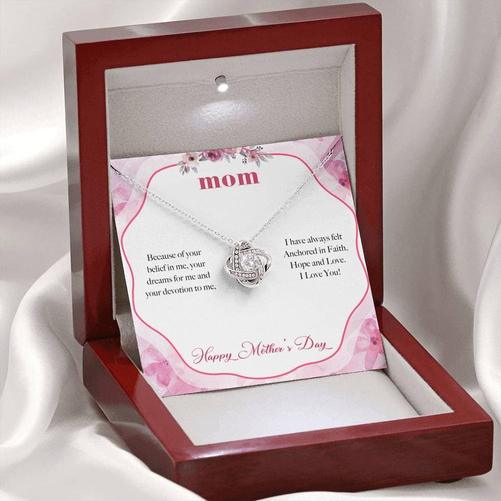 Anchored in Faith Mother's Day Love Knot Necklace - KDadorn