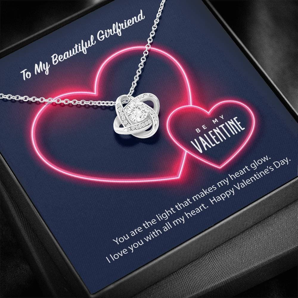To My Girlfriend Be My Valentine Love Knot Necklace - KDadorn
