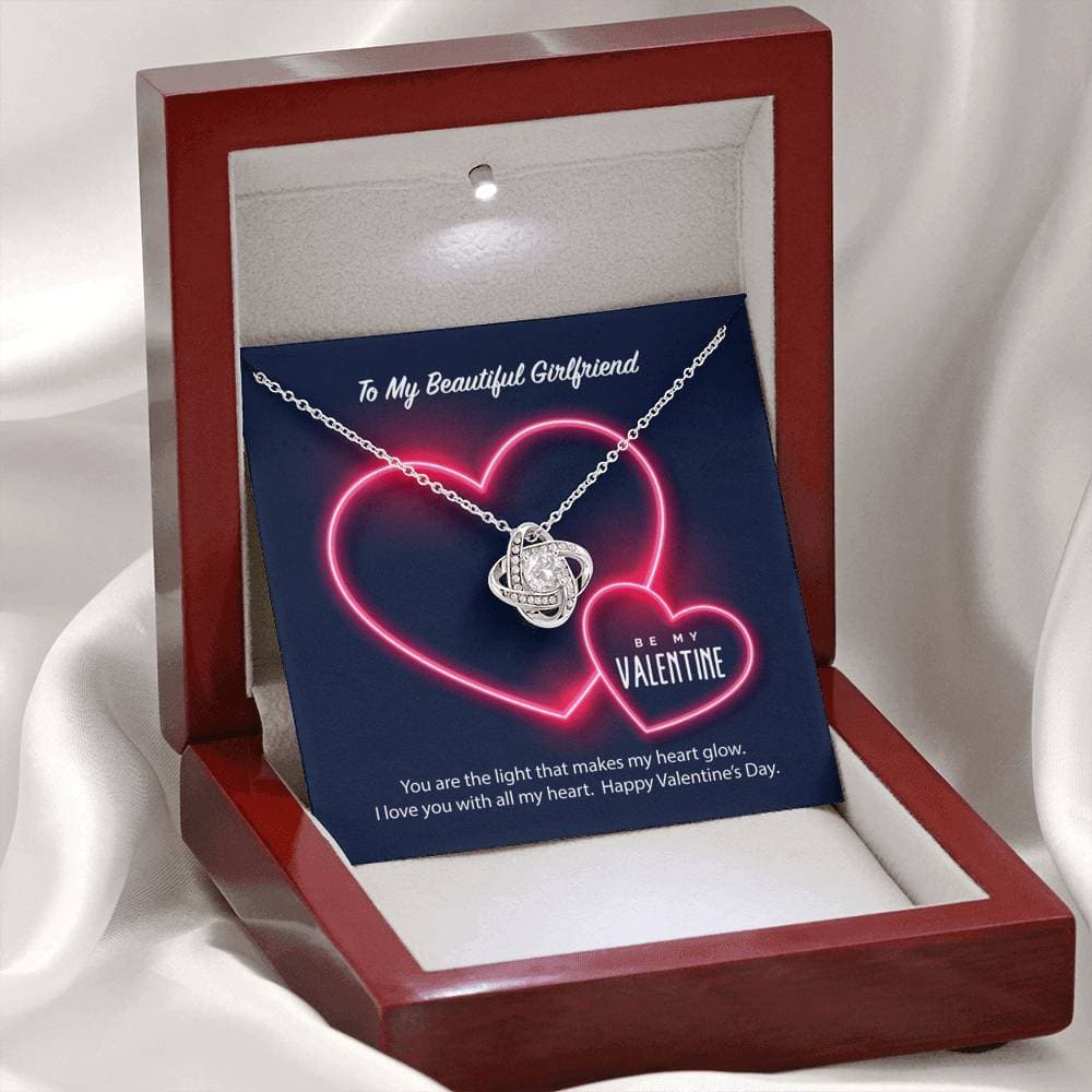 To My Girlfriend Be My Valentine Love Knot Necklace - KDadorn