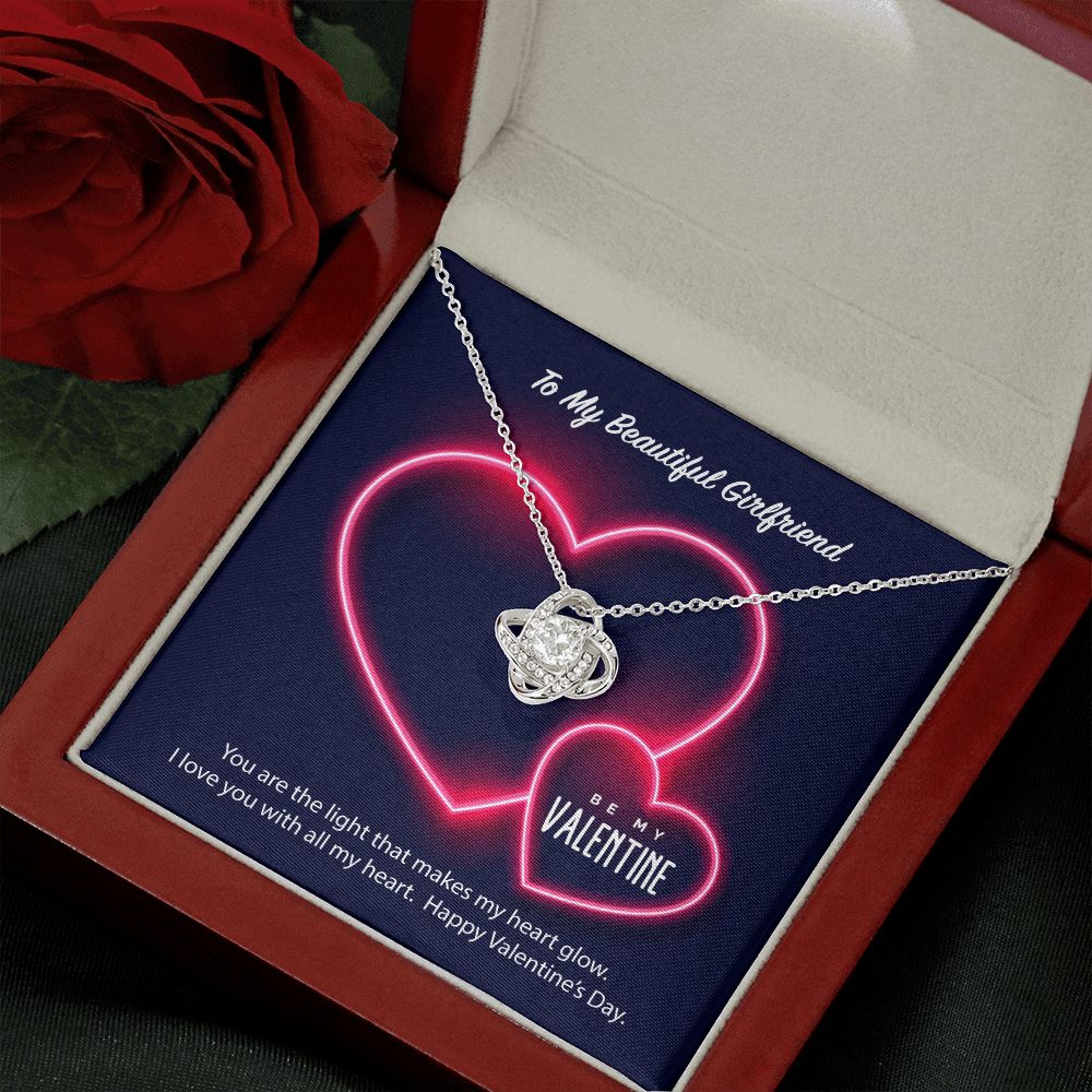 To My Girlfriend Be My Valentine Love Knot Necklace - KDadorn