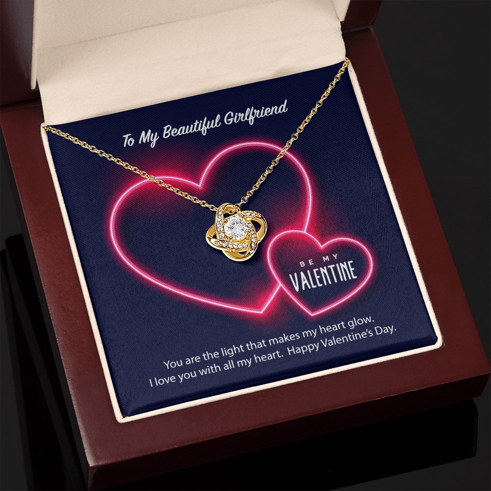 To My Girlfriend Be My Valentine Love Knot Necklace - KDadorn