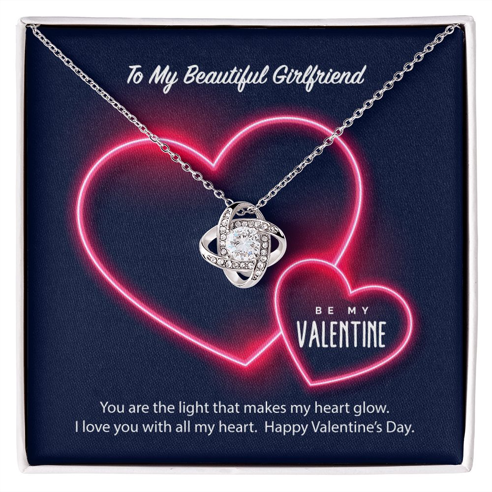 To My Girlfriend Be My Valentine Love Knot Necklace - KDadorn