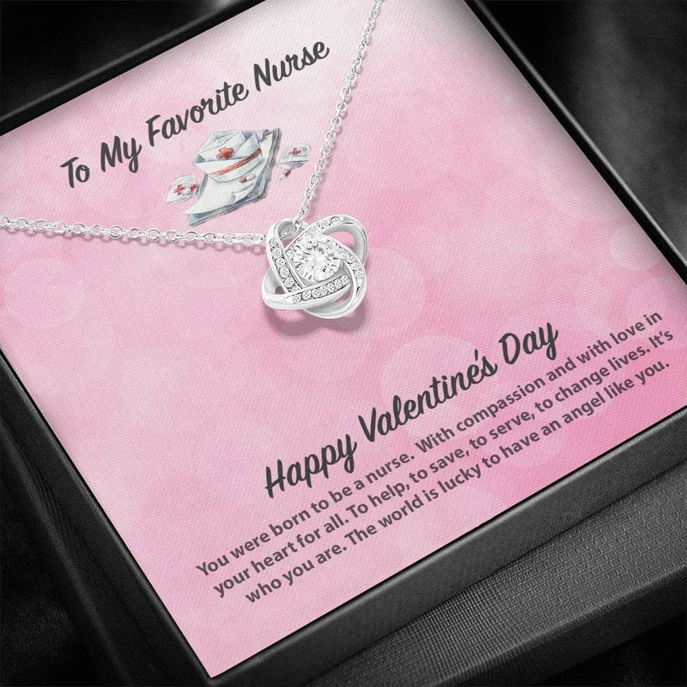 To My Favorite Nurse Valentine's Day Love Knot Necklace - KDadorn
