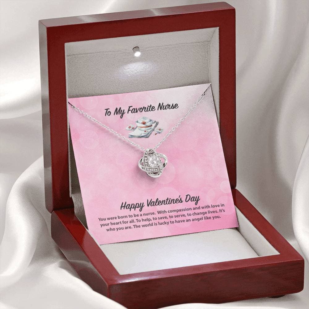 To My Favorite Nurse Valentine's Day Love Knot Necklace - KDadorn