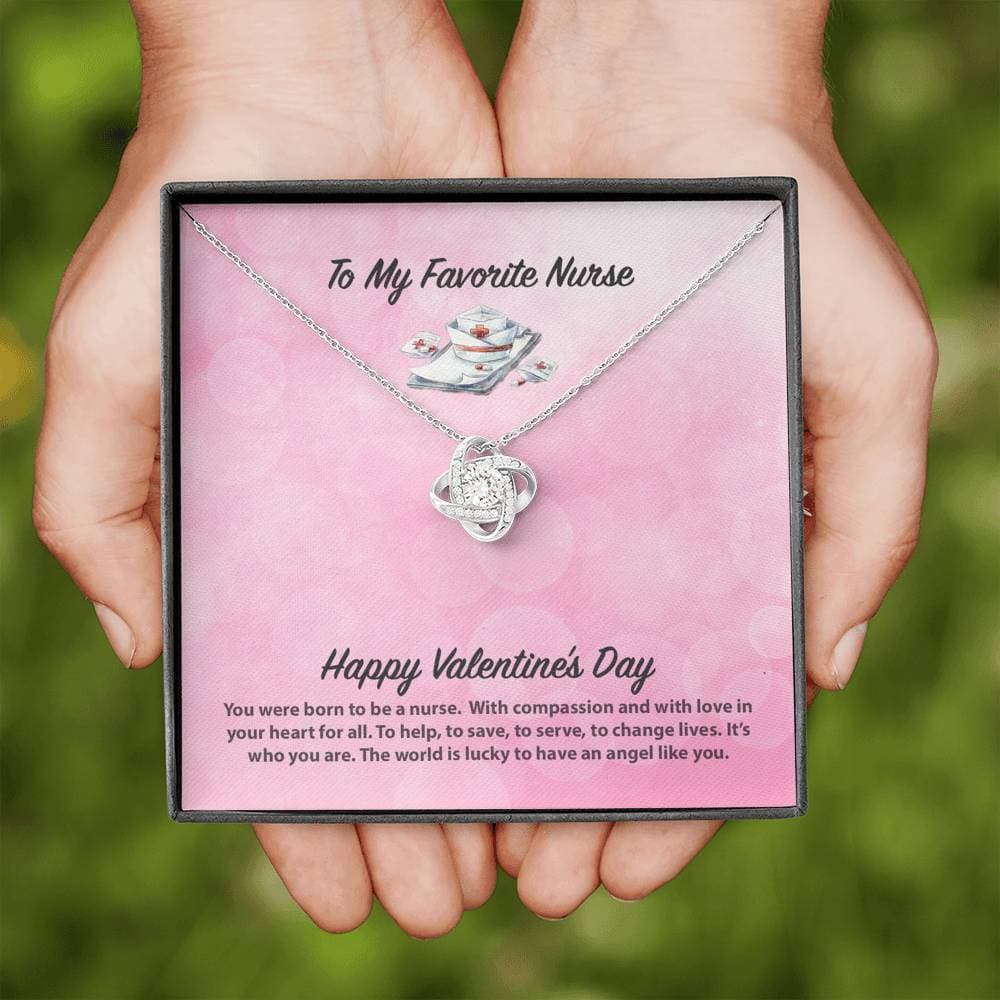 To My Favorite Nurse Valentine's Day Love Knot Necklace - KDadorn
