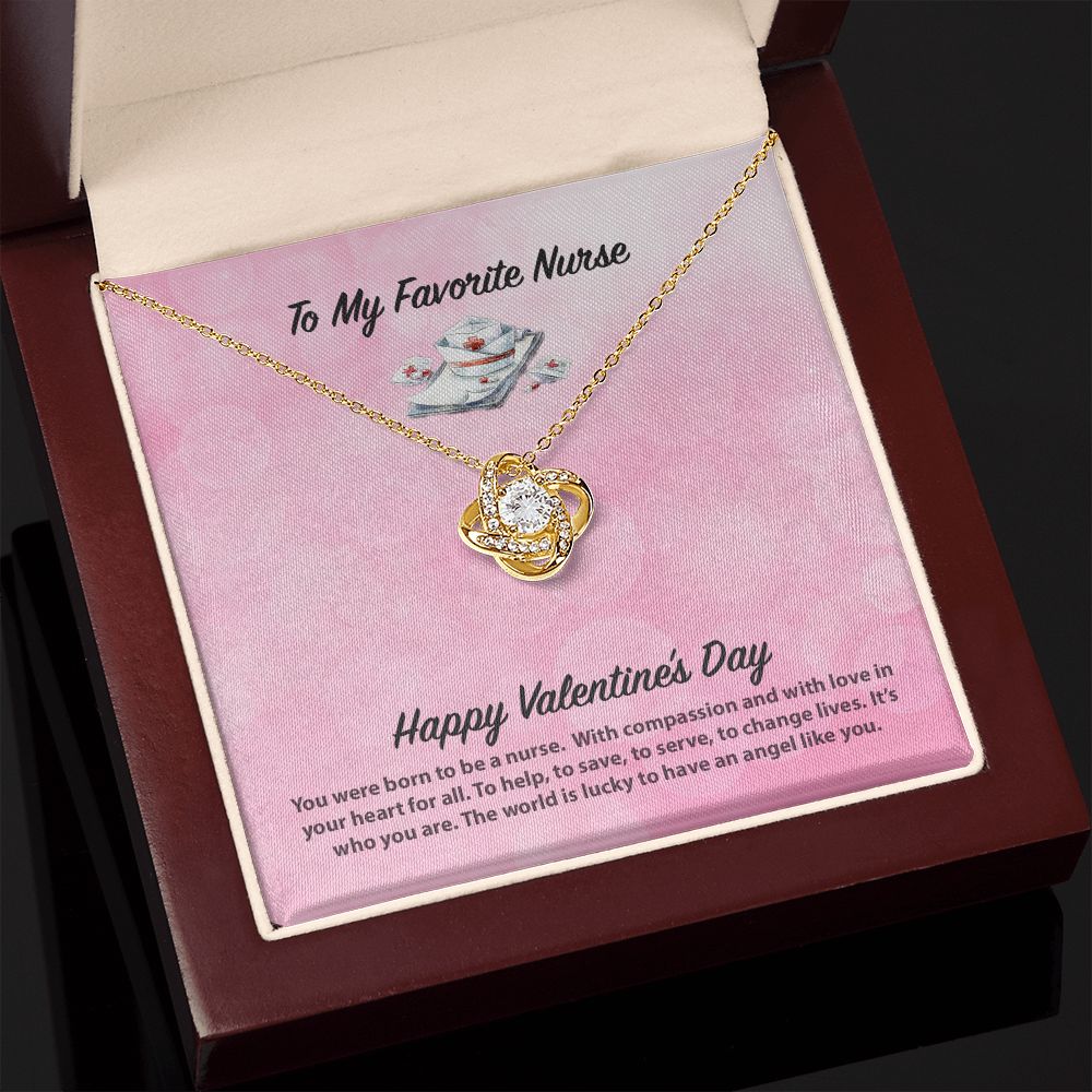 To My Favorite Nurse Valentine's Day Love Knot Necklace - KDadorn