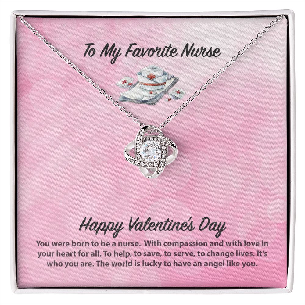 To My Favorite Nurse Valentine's Day Love Knot Necklace - KDadorn