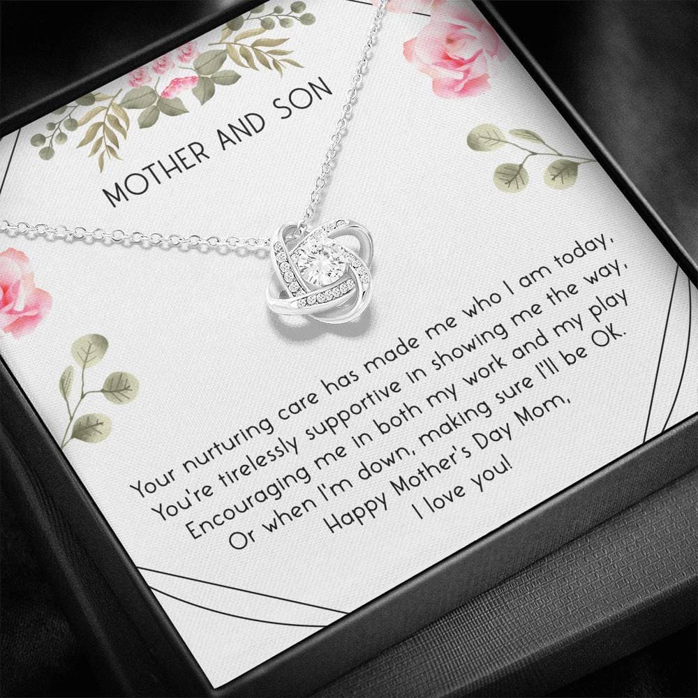 Mother and Son Your Nurturing Care Love Knot Necklace - KDadorn