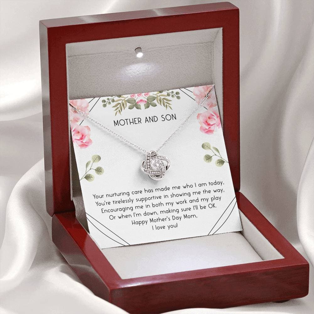 Mother and Son Your Nurturing Care Love Knot Necklace - KDadorn