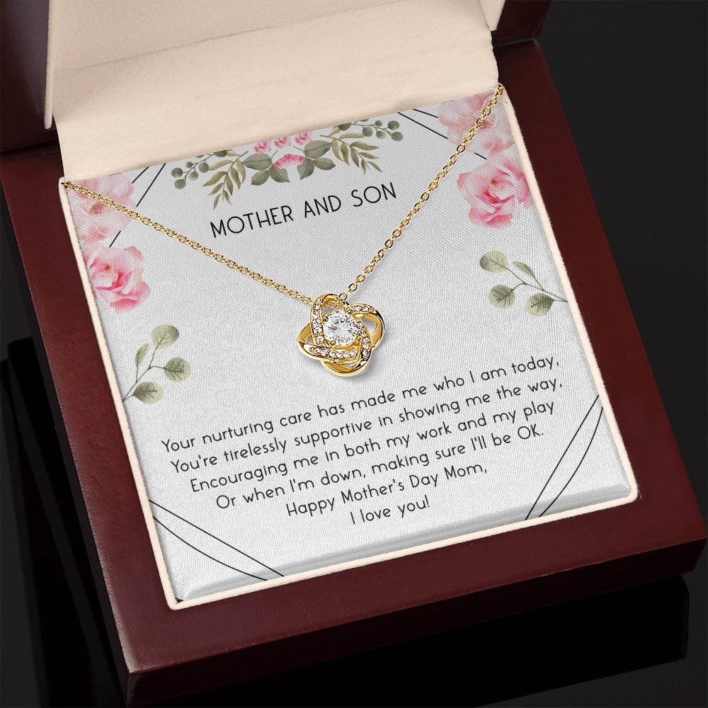 Mother and Son Your Nurturing Care Love Knot Necklace - KDadorn
