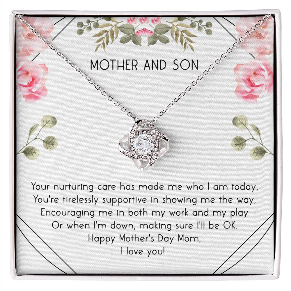 Mother and Son Your Nurturing Care Love Knot Necklace - KDadorn
