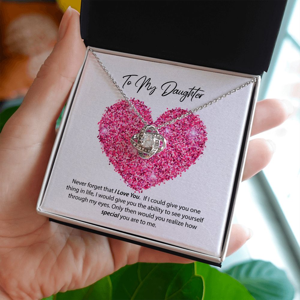 To My Daughter I Love You Love Knot Necklace - KDadorn