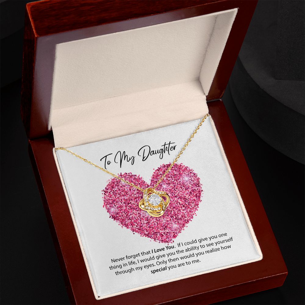 To My Daughter I Love You Love Knot Necklace - KDadorn