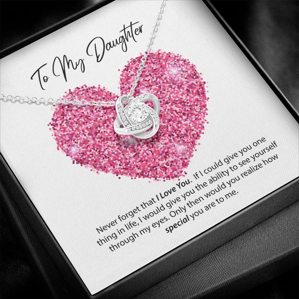 To My Daughter I Love You Love Knot Necklace - KDadorn