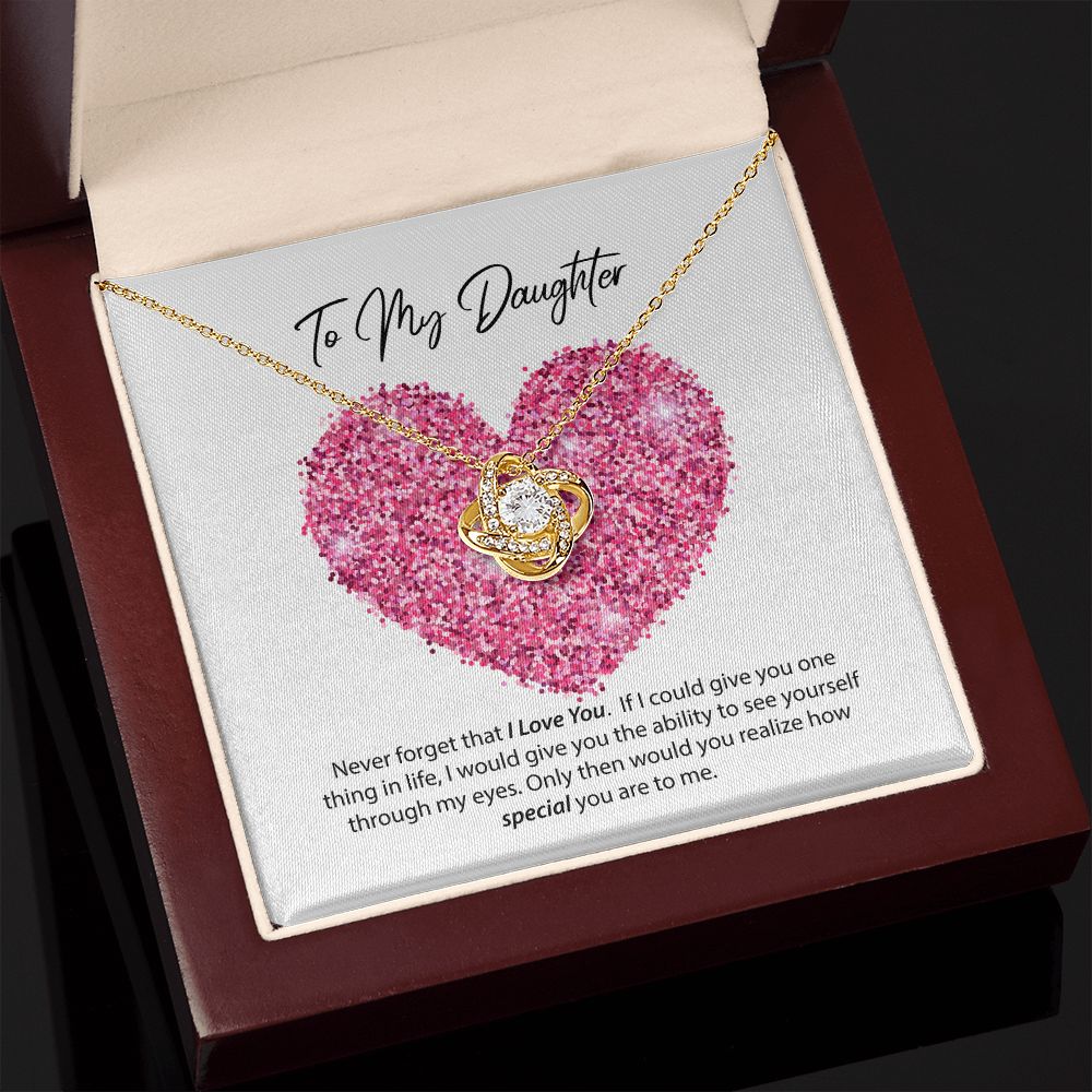 To My Daughter I Love You Love Knot Necklace - KDadorn