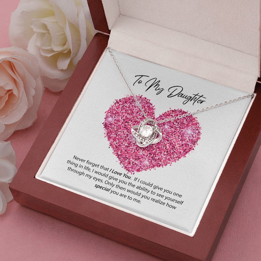 To My Daughter I Love You Love Knot Necklace - KDadorn