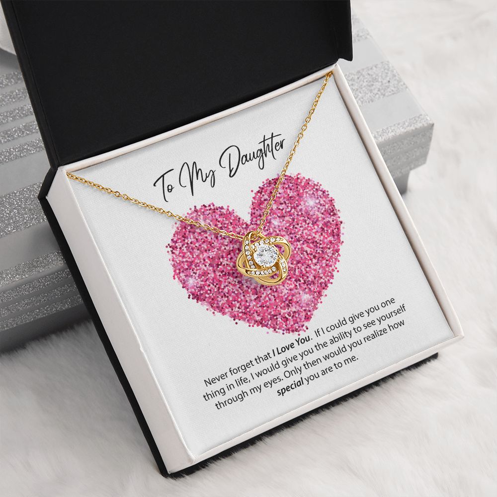 To My Daughter I Love You Love Knot Necklace - KDadorn