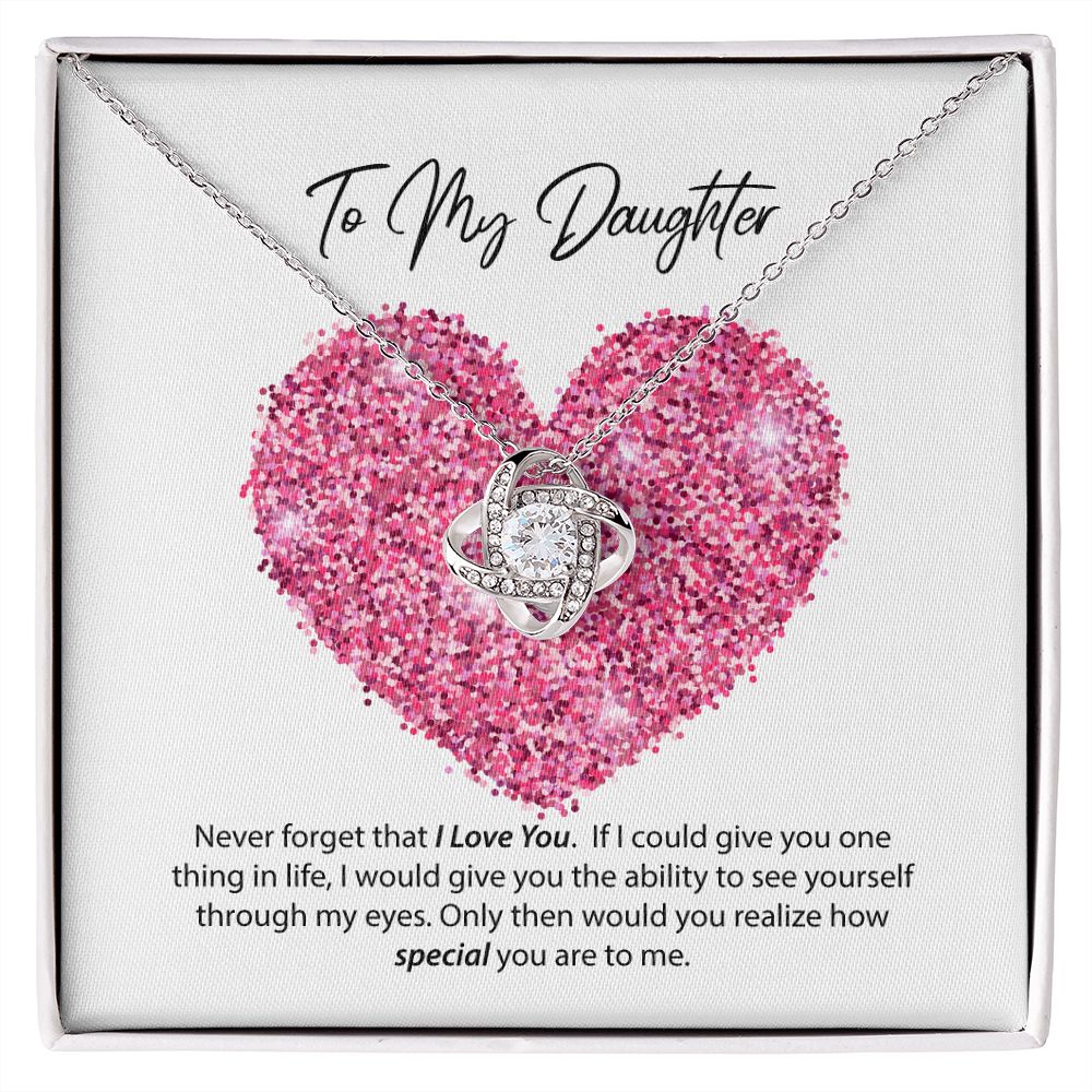 To My Daughter I Love You Love Knot Necklace - KDadorn