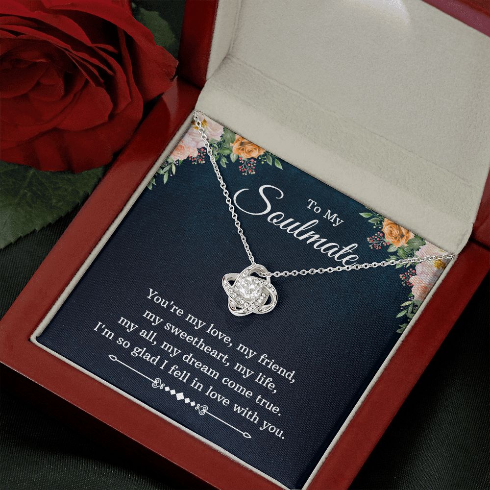 To My Soulmate My Dream Come True Love Knot Necklace - KDadorn