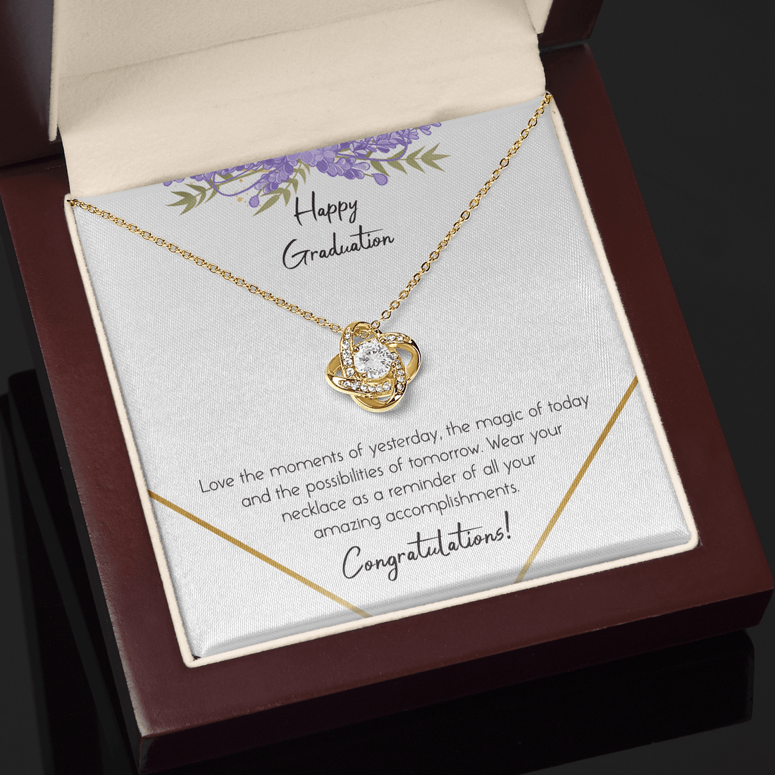 Happy Graduation Love Knot Necklace - KDadorn