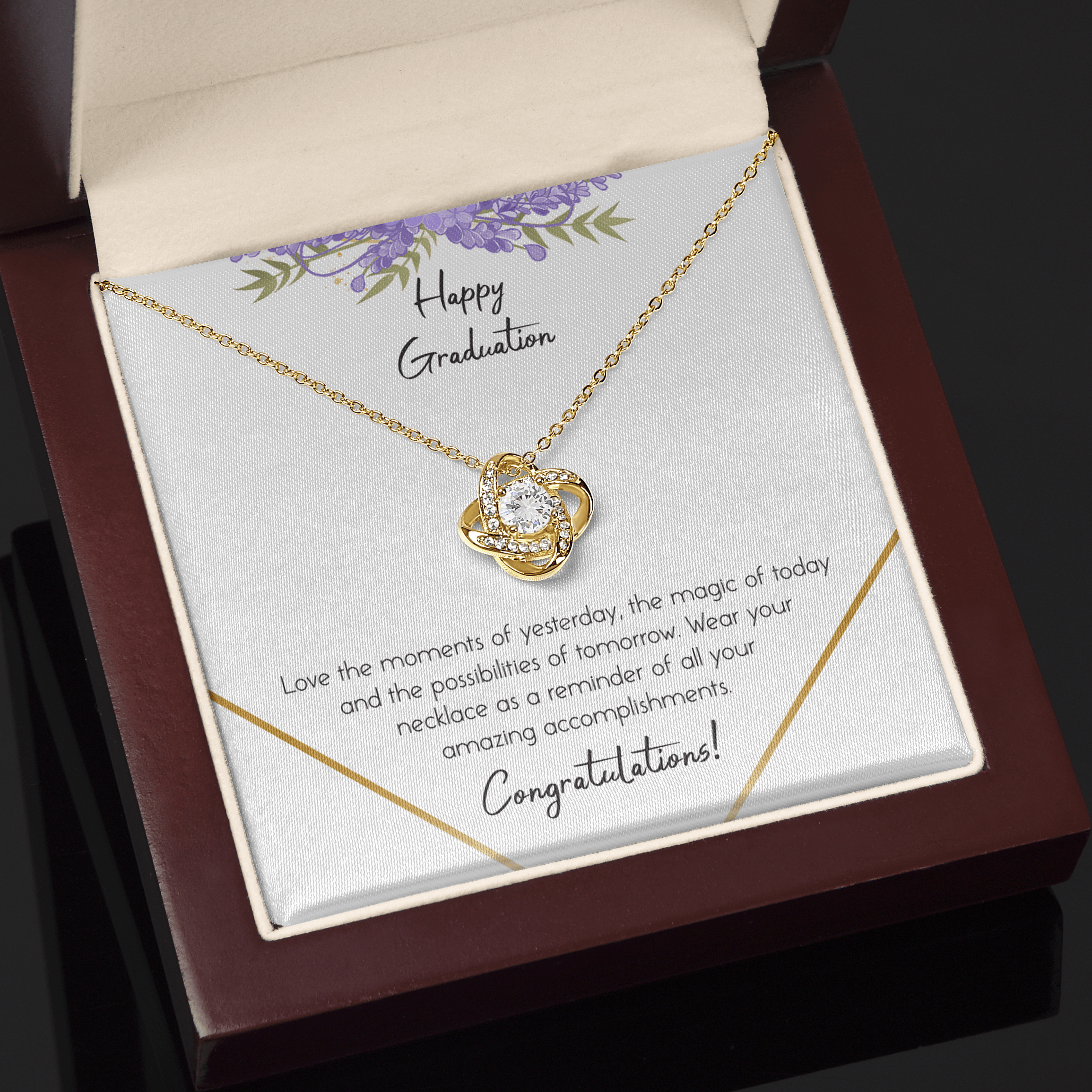 Happy Graduation Love Knot Necklace - KDadorn