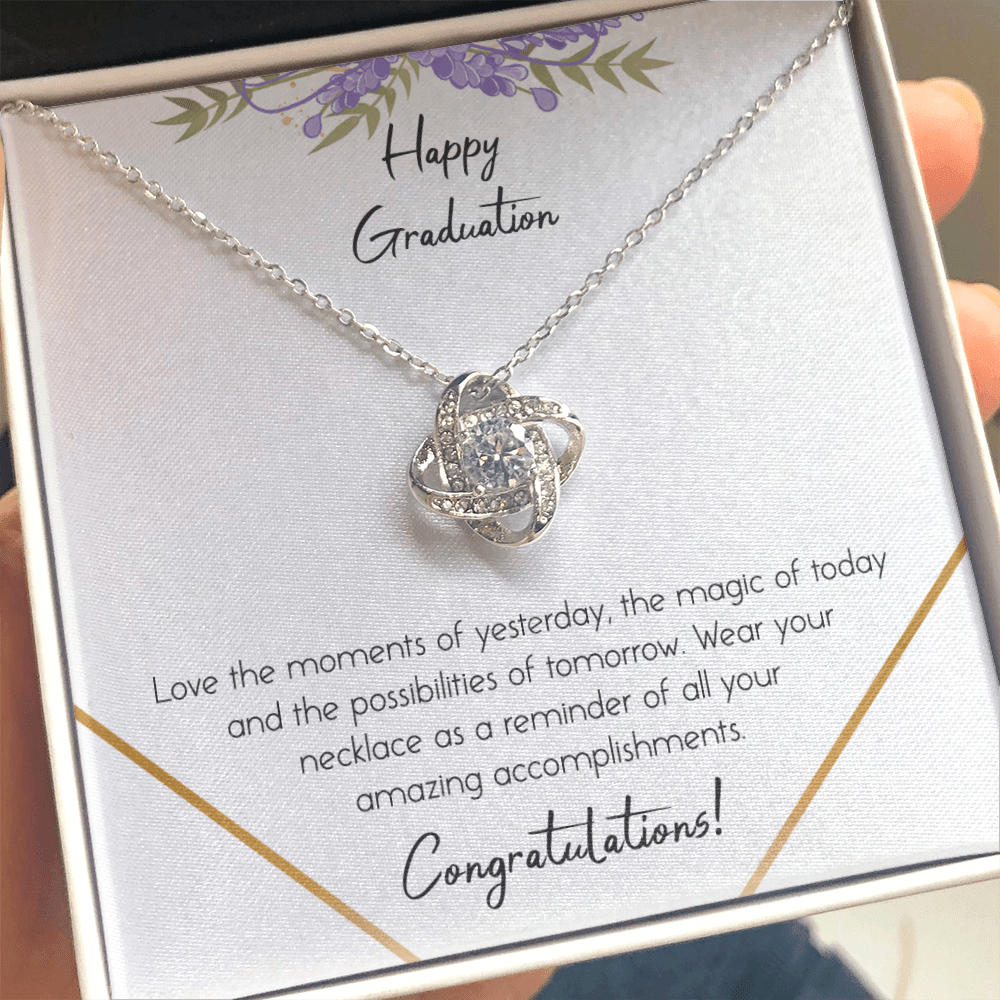 Happy Graduation Love Knot Necklace - KDadorn