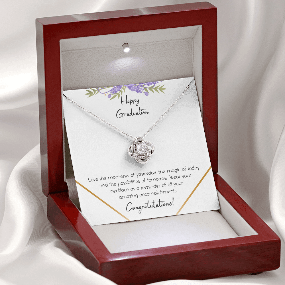 Happy Graduation Love Knot Necklace - KDadorn