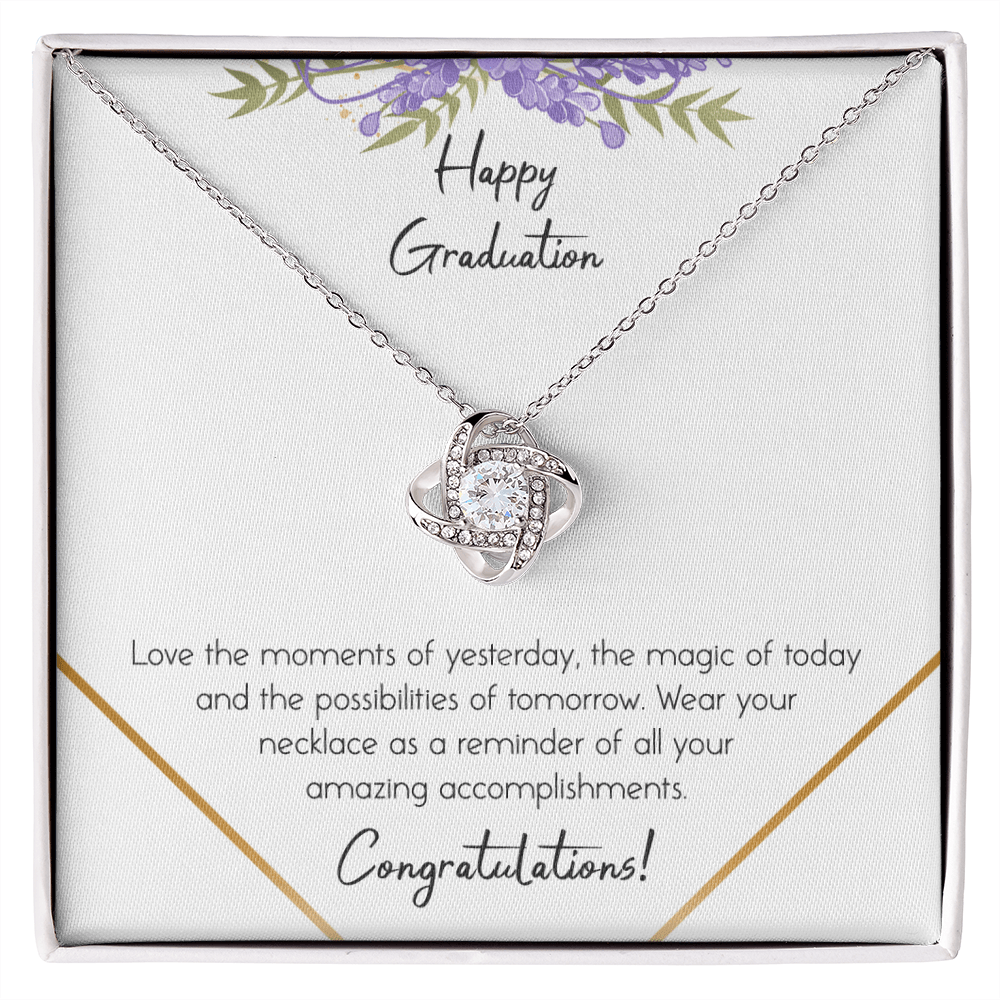 Happy Graduation Love Knot Necklace - KDadorn