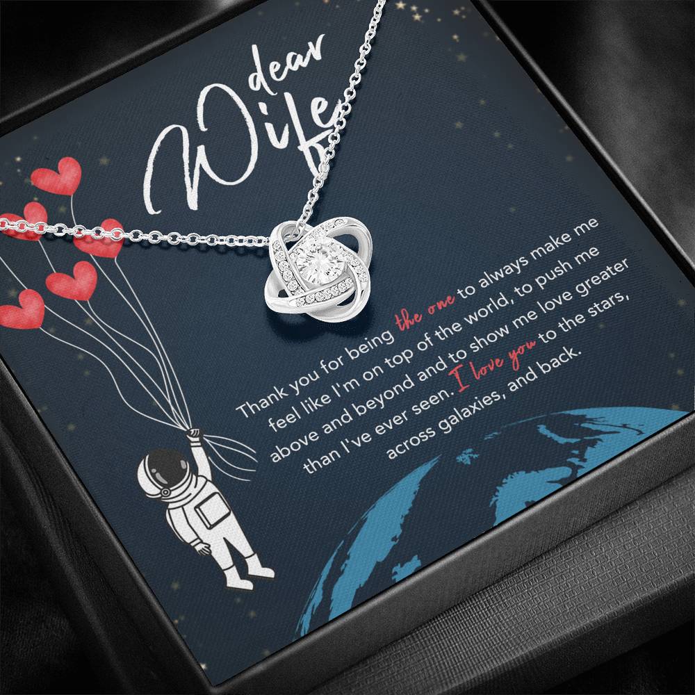 Dear Wife To The Stars Love Knot Necklace - KDadorn