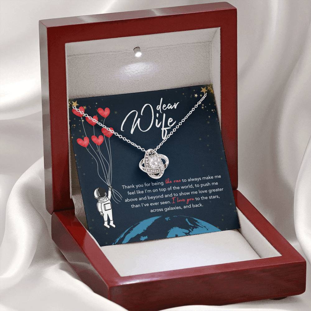 Dear Wife To The Stars Love Knot Necklace - KDadorn