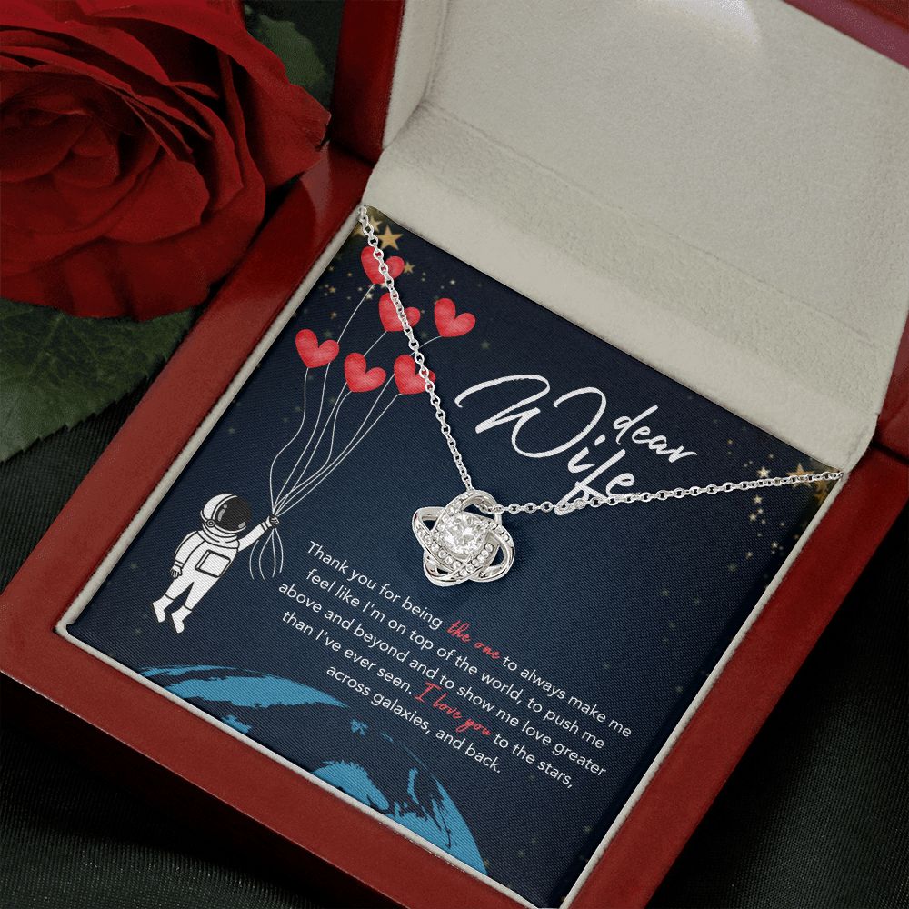 Dear Wife To The Stars Love Knot Necklace - KDadorn