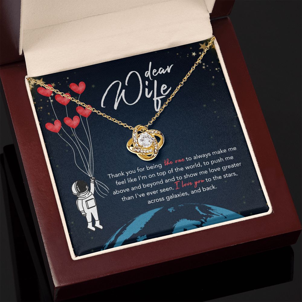 Dear Wife To The Stars Love Knot Necklace - KDadorn