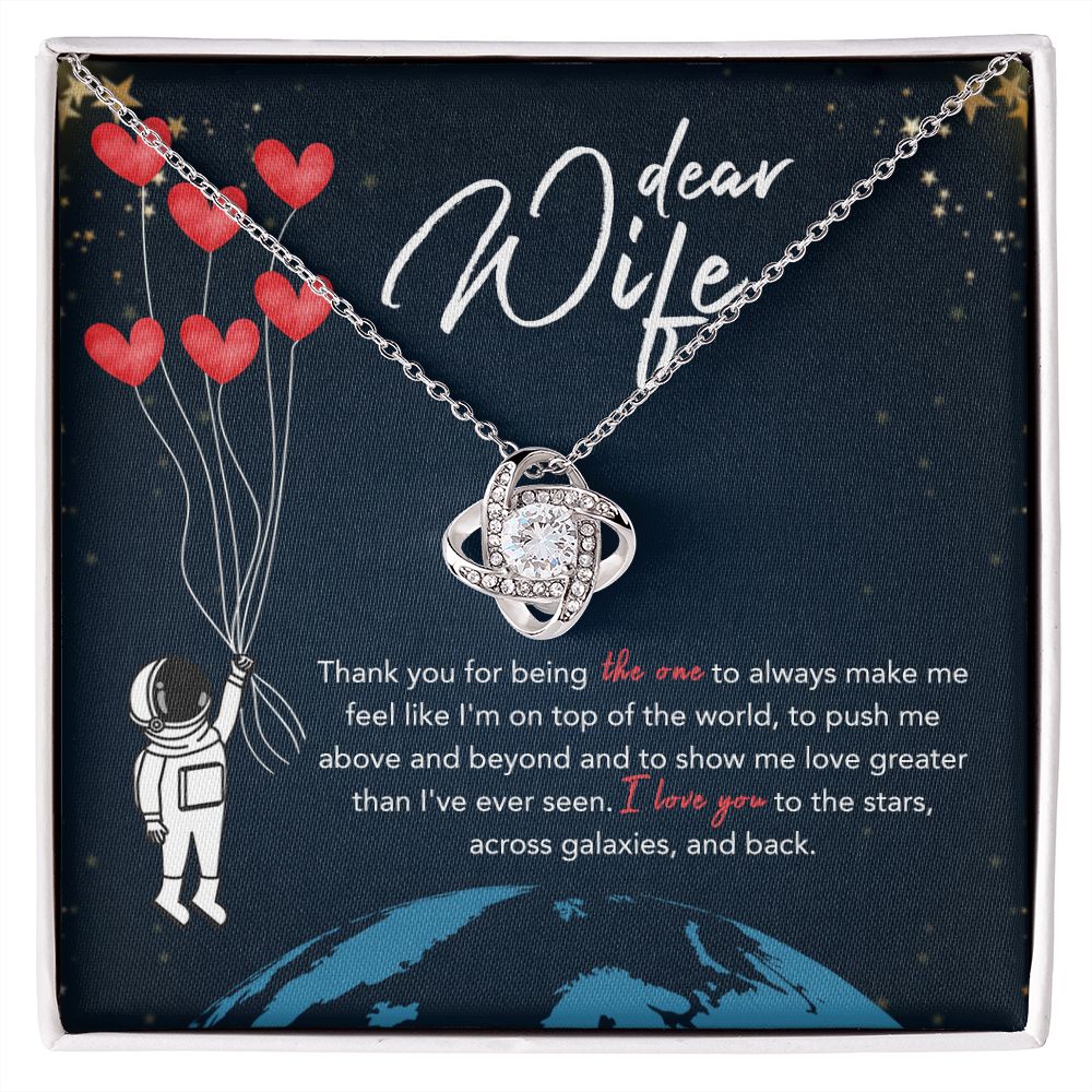 Dear Wife To The Stars Love Knot Necklace - KDadorn