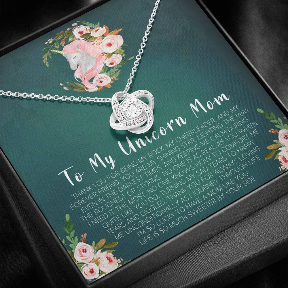 To My Unicorn Mom Love Knot Necklace - KDadorn