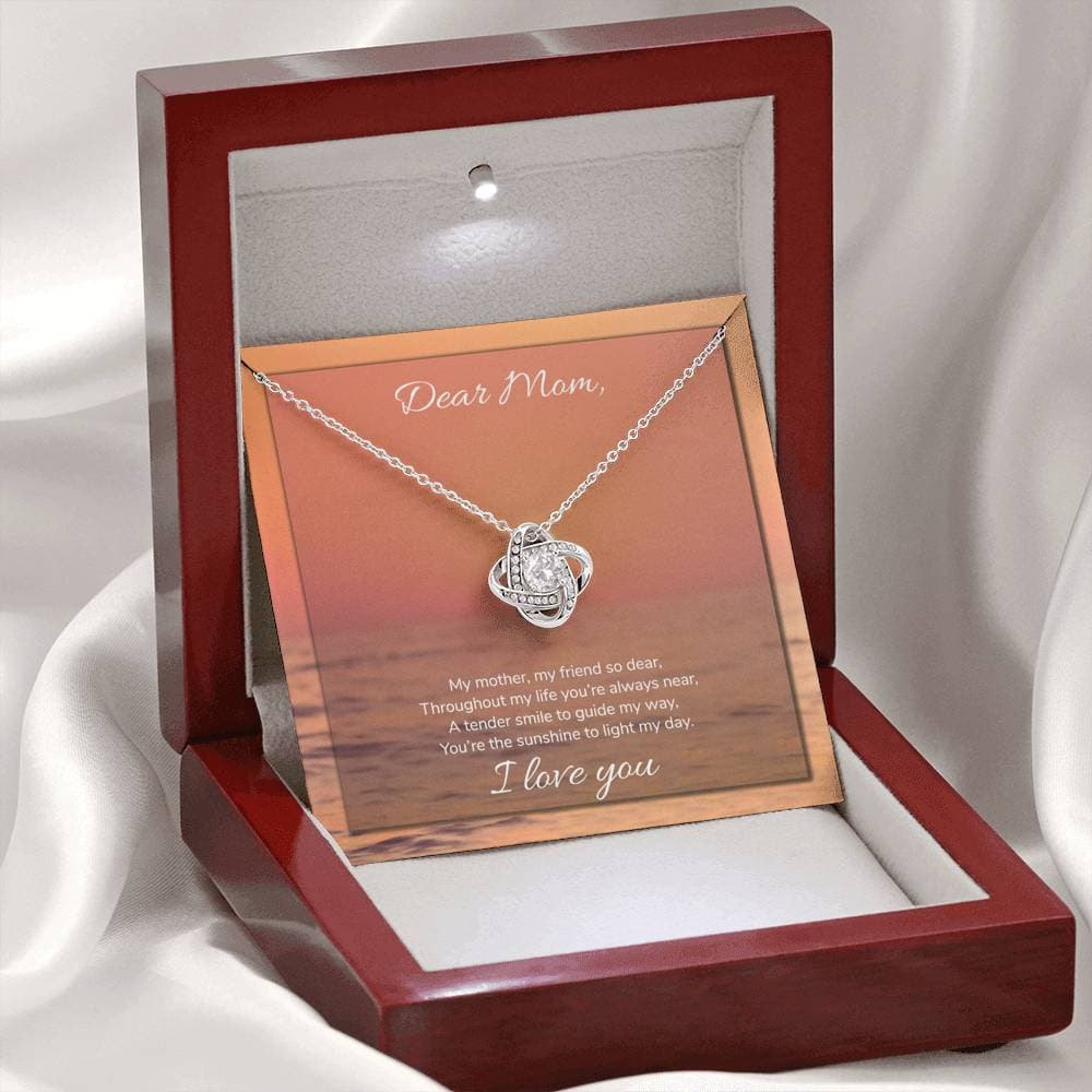 Mom The Sunshine To Light My Day Love Knot Necklace - KDadorn