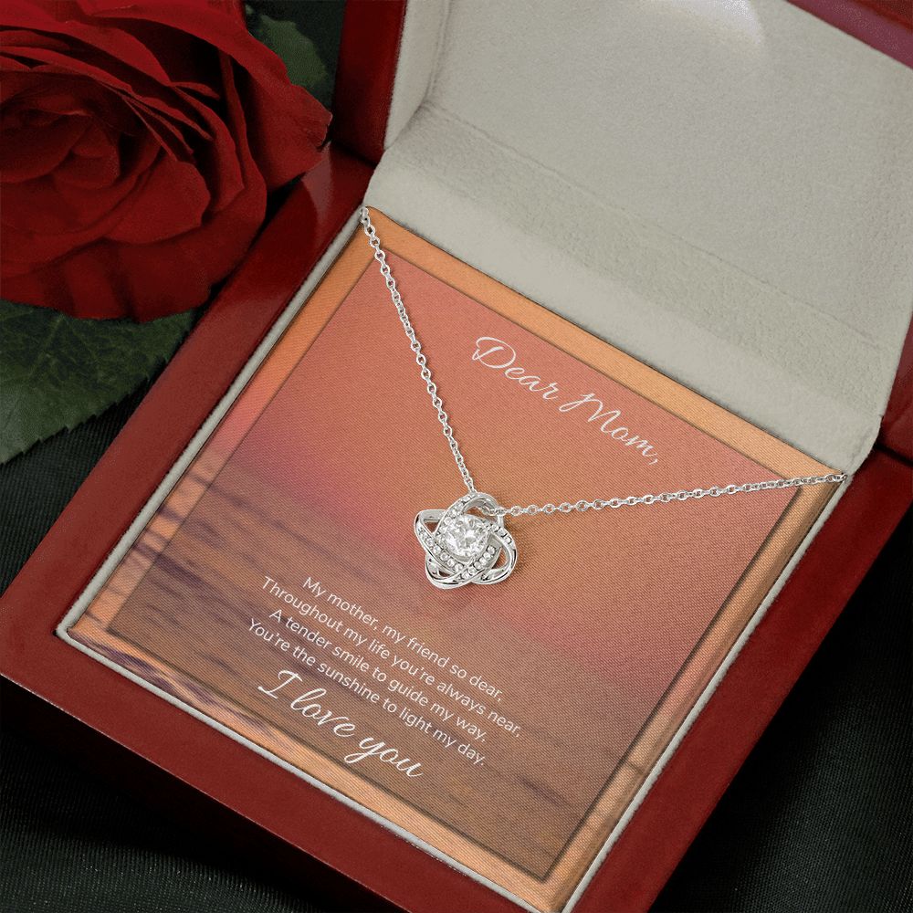Mom The Sunshine To Light My Day Love Knot Necklace - KDadorn
