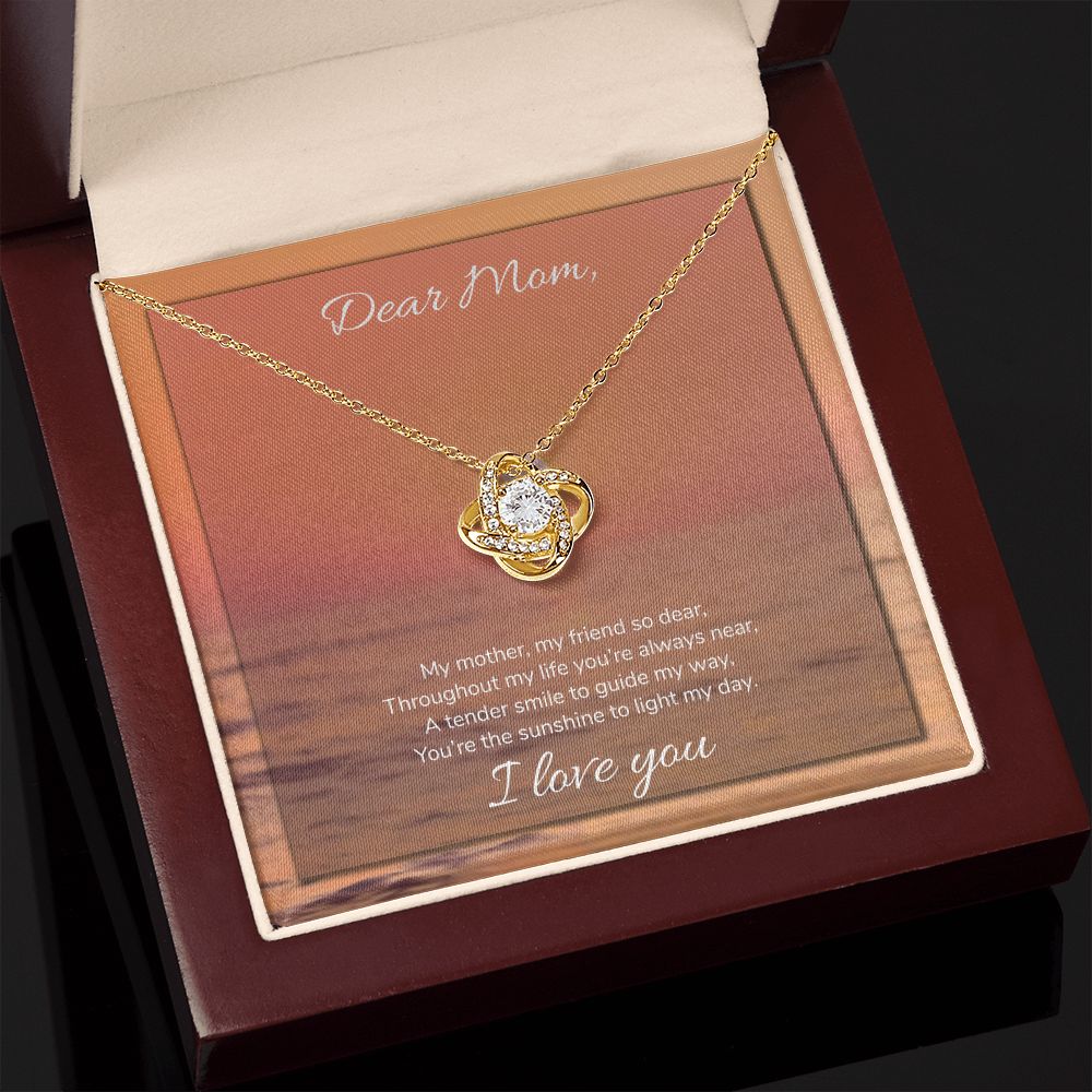 Mom The Sunshine To Light My Day Love Knot Necklace - KDadorn