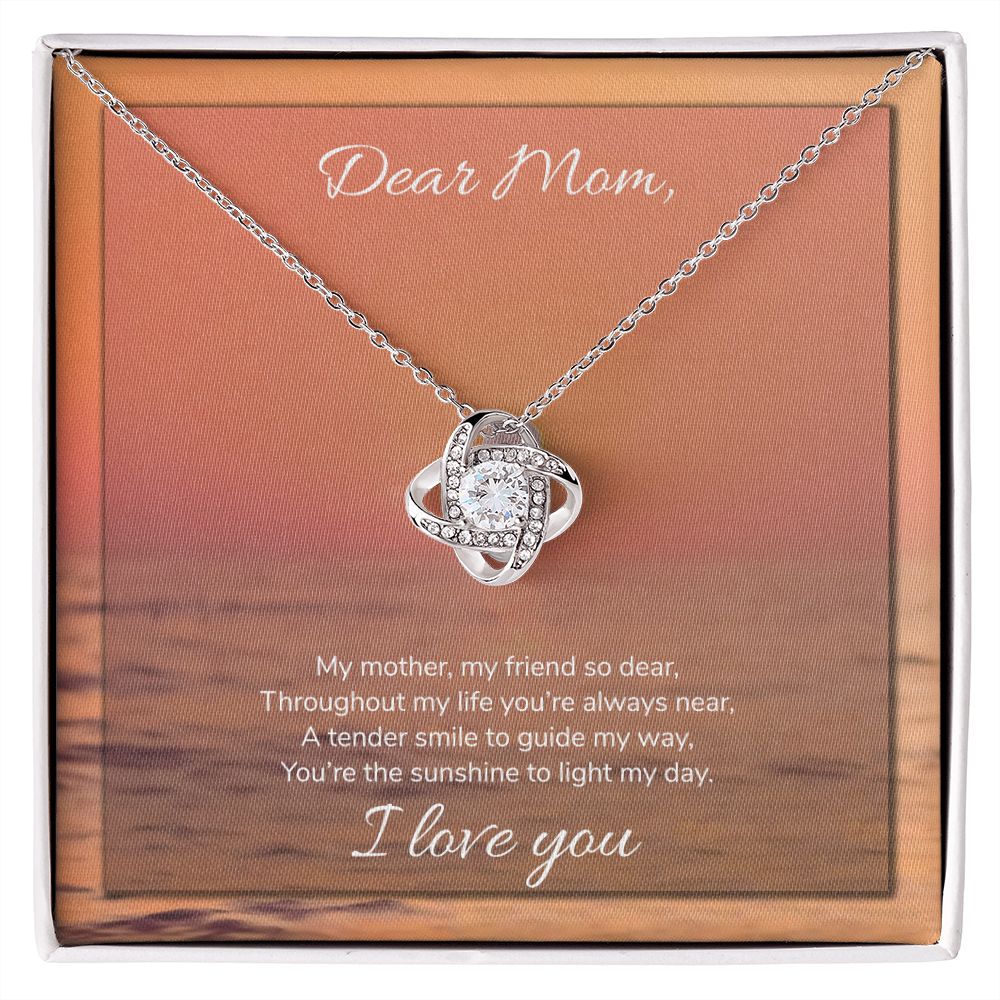 Mom The Sunshine To Light My Day Love Knot Necklace - KDadorn
