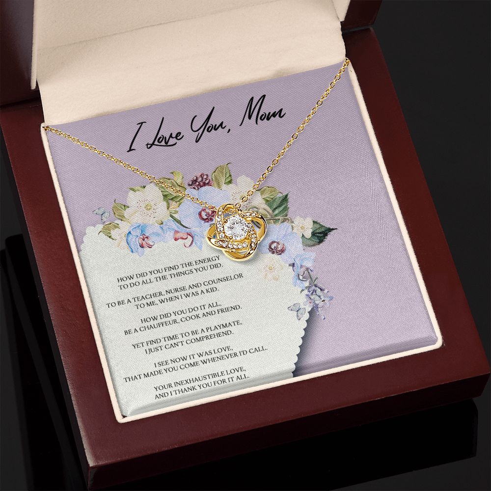 Mom How Did You Do It? Love Knot Necklace - KDadorn