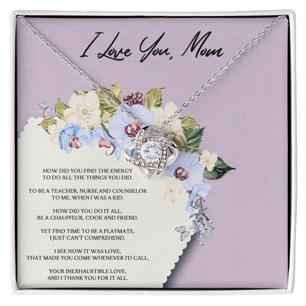 Mom How Did You Do It? Love Knot Necklace - KDadorn