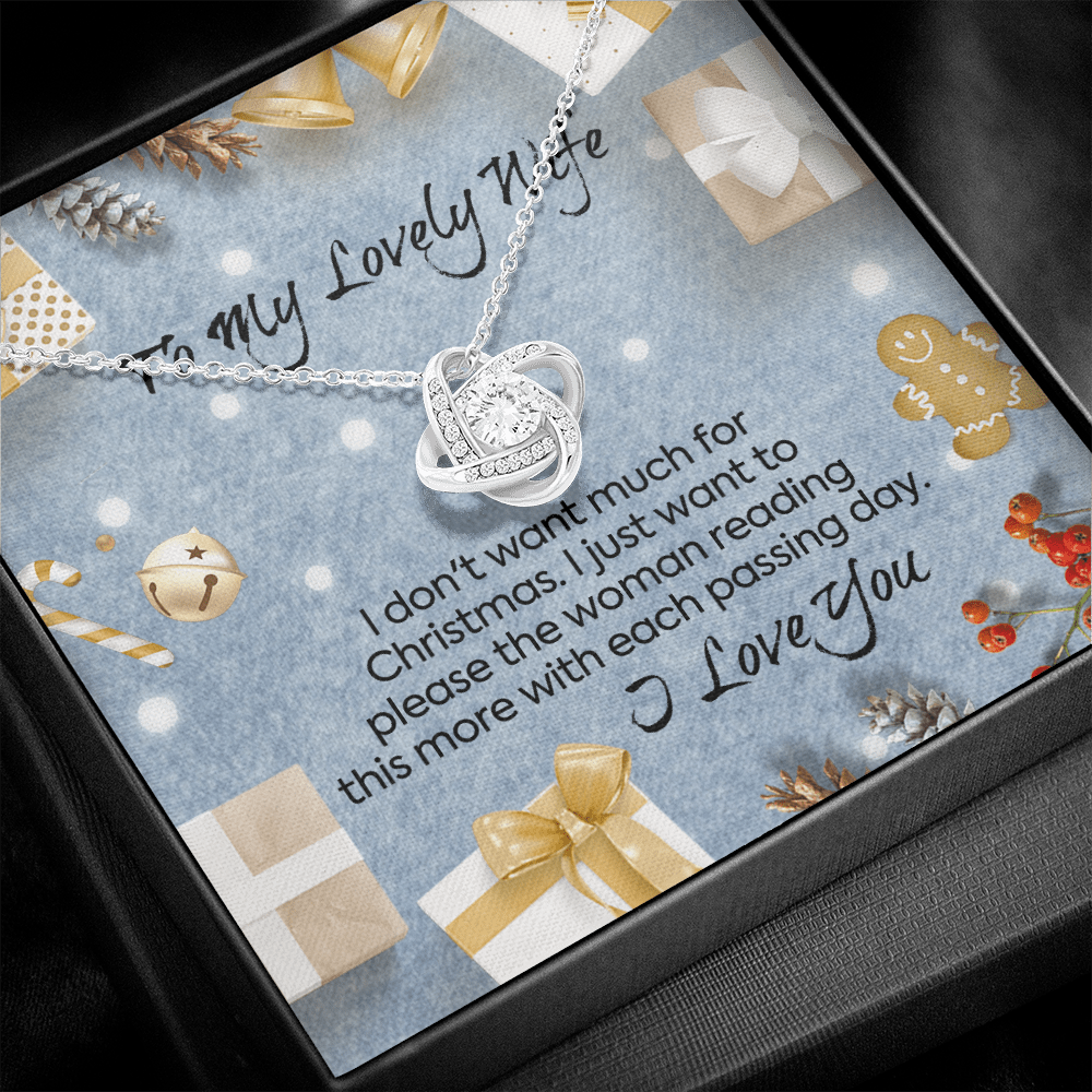 To My Lovely Wife Each Passing Day Christmas Love Knot Necklace - KDadorn