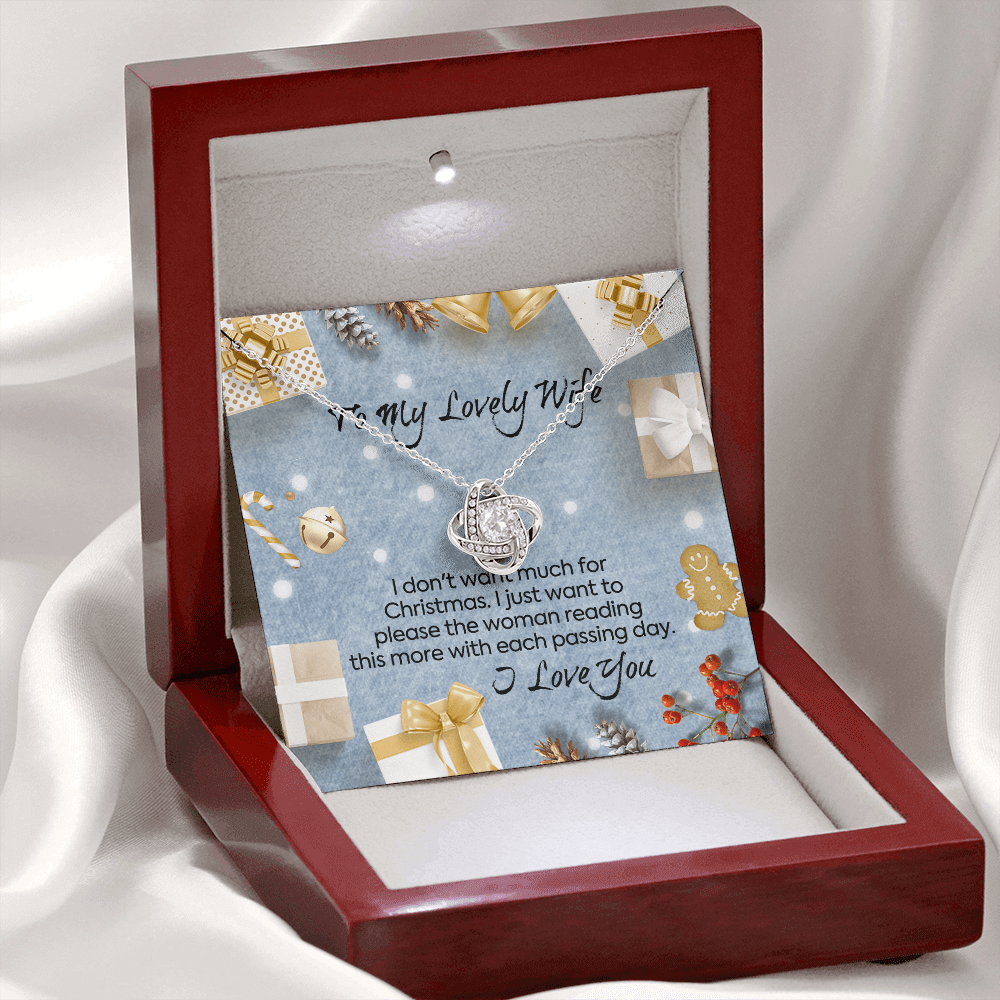 To My Lovely Wife Each Passing Day Christmas Love Knot Necklace - KDadorn