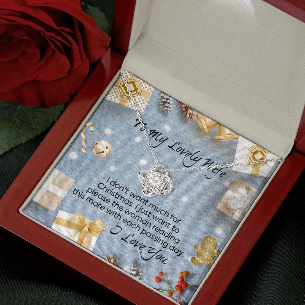 To My Lovely Wife Each Passing Day Christmas Love Knot Necklace - KDadorn