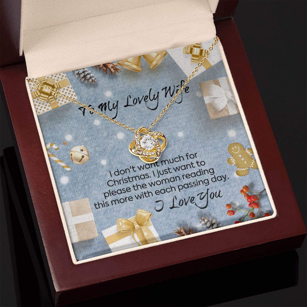 To My Lovely Wife Each Passing Day Christmas Love Knot Necklace - KDadorn