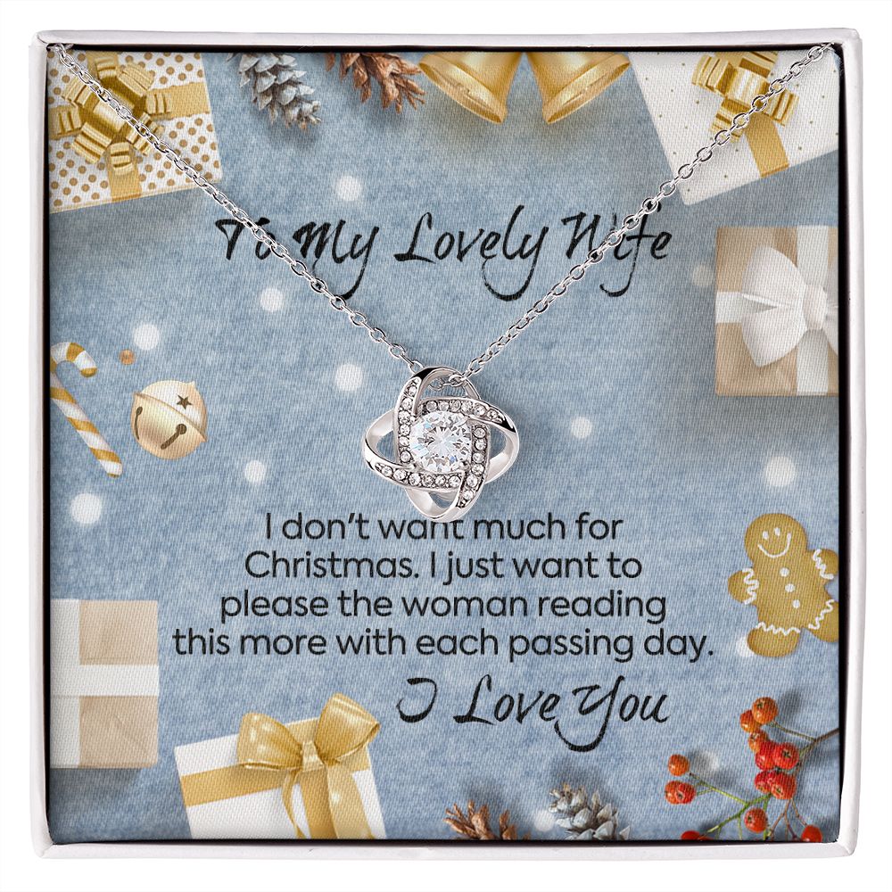 To My Lovely Wife Each Passing Day Christmas Love Knot Necklace - KDadorn