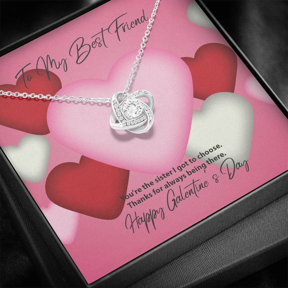 To My Best Friend Galentine's Day Love Knot Necklace - KDadorn