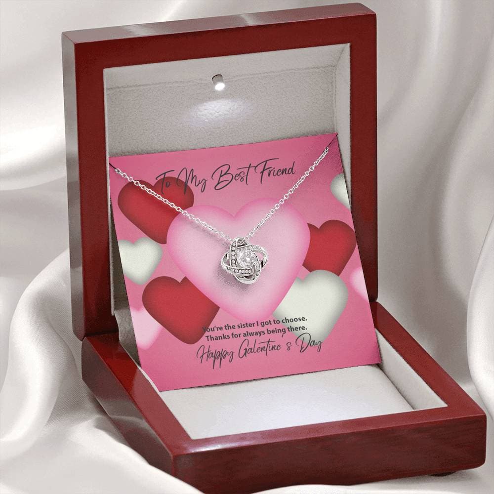 To My Best Friend Galentine's Day Love Knot Necklace - KDadorn